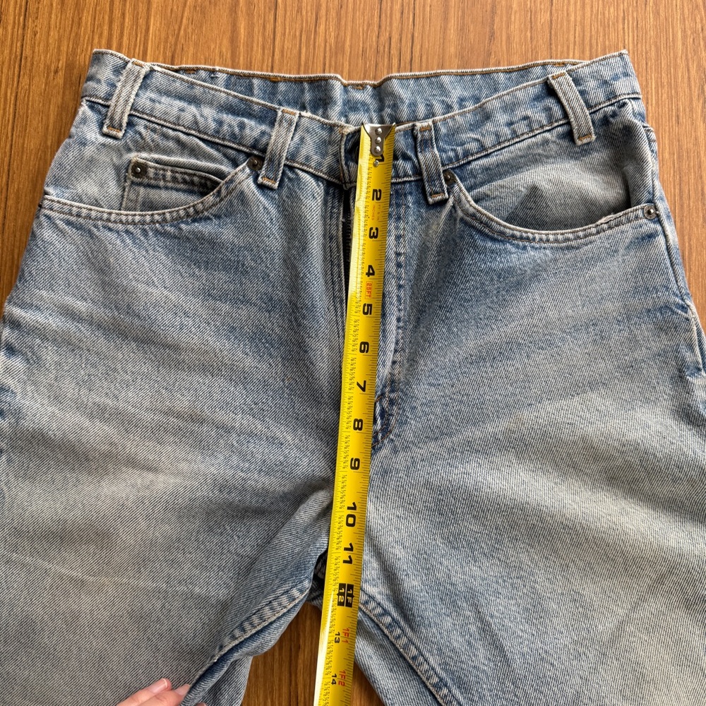 Vintage 80s Levi’s 517 Orange Tab Jeans | 32x33 Cropped | Distressed - Picture 10 of 11
